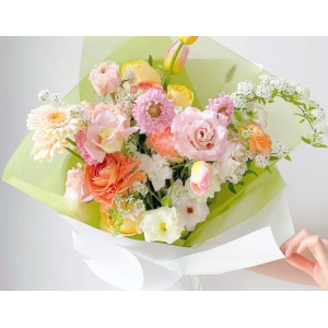Yellow Cotton Paper Bouquet Wrapping Pack 33